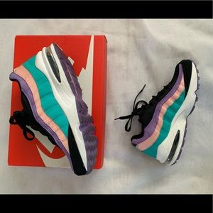 Nike Air Max 95(GS) Black White-Hyper Jade